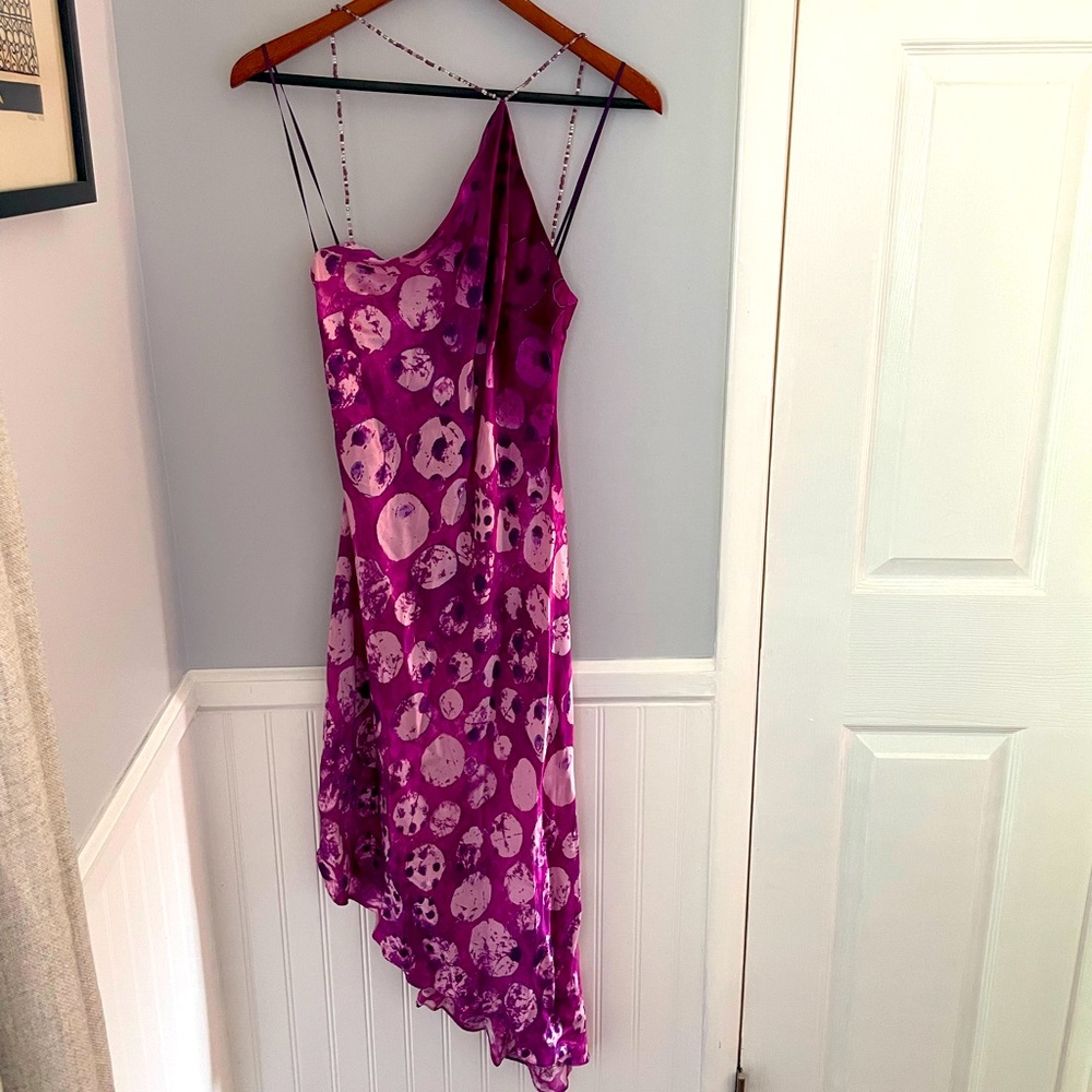 Vintage Andrea Polizzi for Rex Lester asymmetrical dress